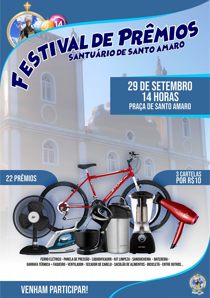 Santuário de Santo Amaro promove Festival de Prêmios