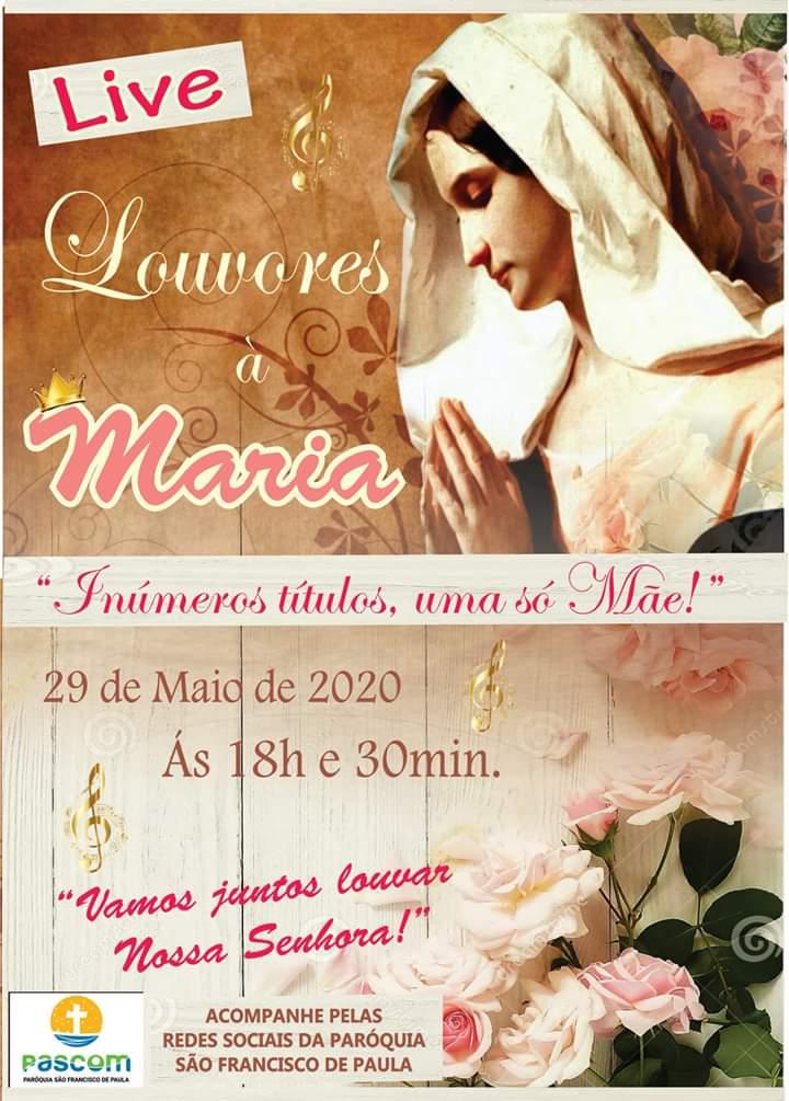 Paróquia São Francisco de Paula promove LIVE Mariana nesta sexta-feira