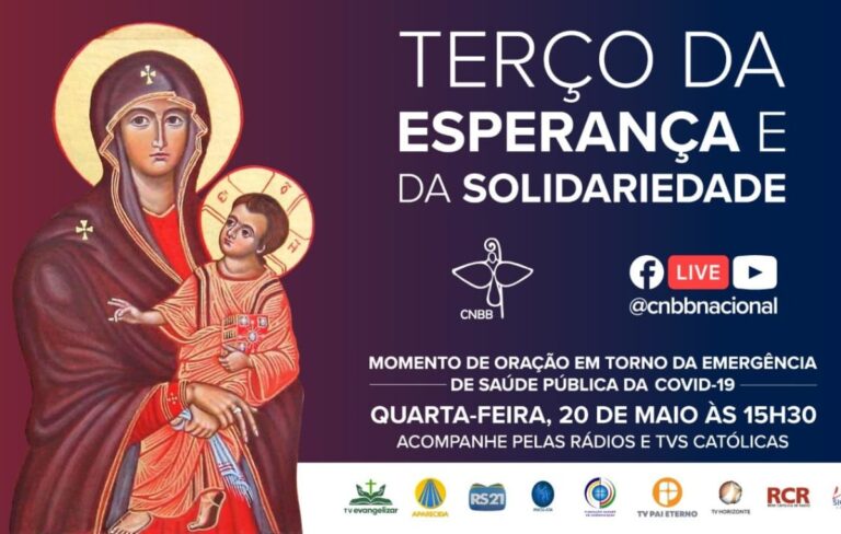 Terço da Esperança e da Solidariedade será transmitido ao vivo, pela primeira vez, por rádios e TVs de inspiração católica