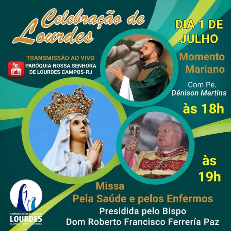 Dom Roberto Francisco celebra Missa pelos enfermos na Paróquia Nossa Senhora de Lourdes, em Campos
