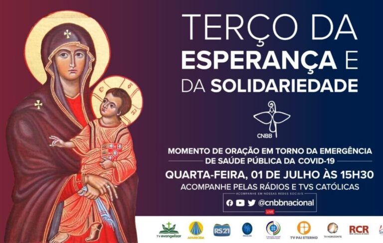 Reze pelo Brasil com o Terço da Esperança e da Solidariedade, nesta quarta-feira, às 15h30