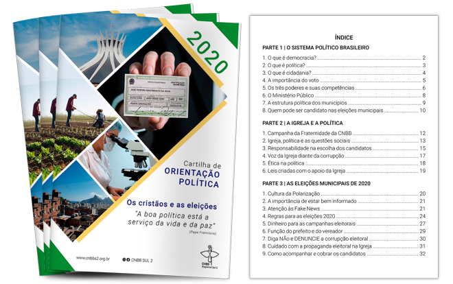 Regional Sul 2 da CNBB lança cartilha de orientação as eleições 2020