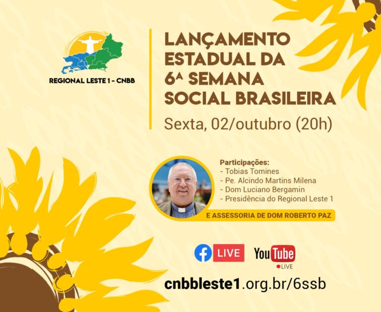 Igreja Católica no Rio de Janeiro fará lançamento da 6º Semana Social Brasileira