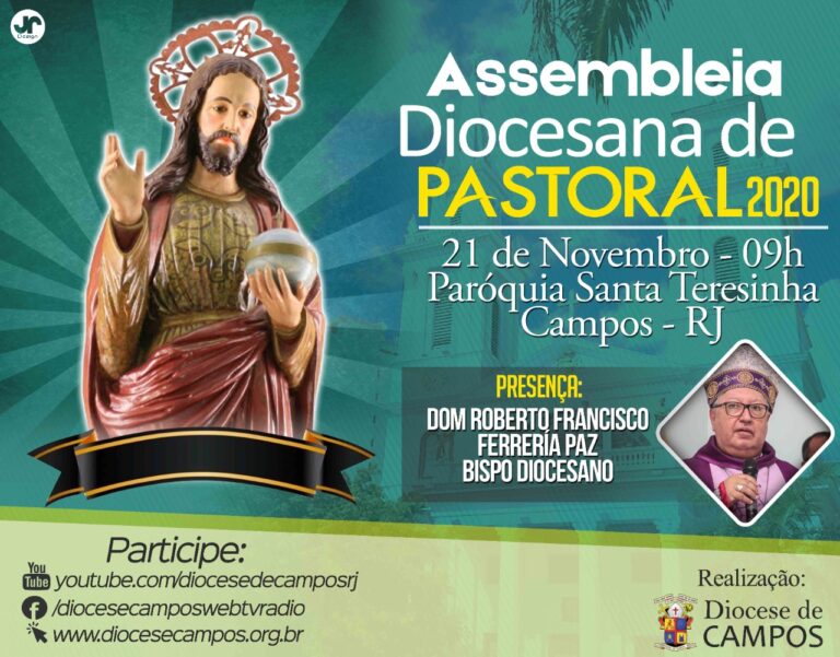 Diocese de Campos vai promover Assembleia de Pastoral online para discutir retomada das atividades