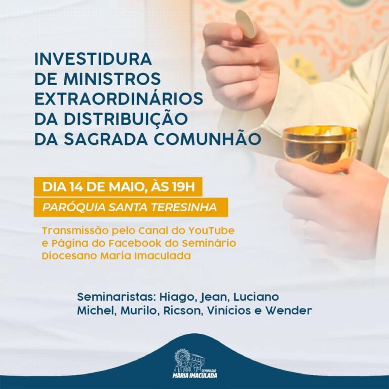 Bispo de Campos investirá seminaristas como Ministros Extraordinários da Distribuição da Sagrada Comunhão