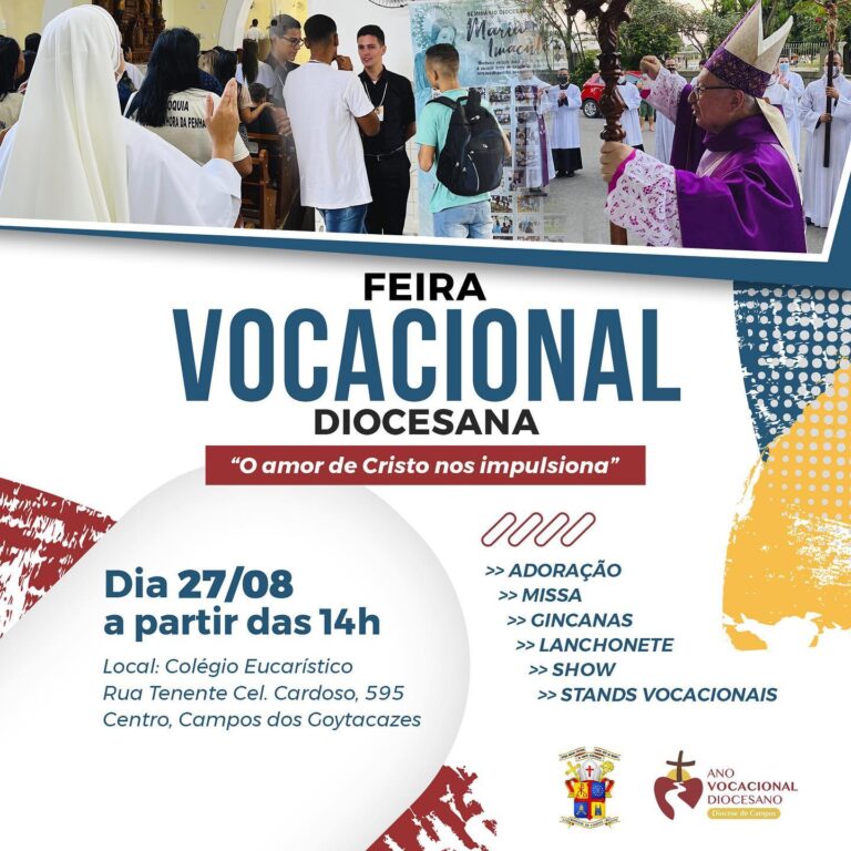 Diocese de Campos vai realizar a Feira Vocacional Diocesana no dia 27 de agosto