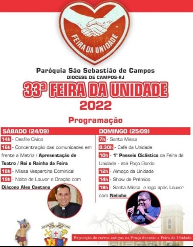 Paróquia São Sebastião de Campos realiza a 33ª Feira da Unidade