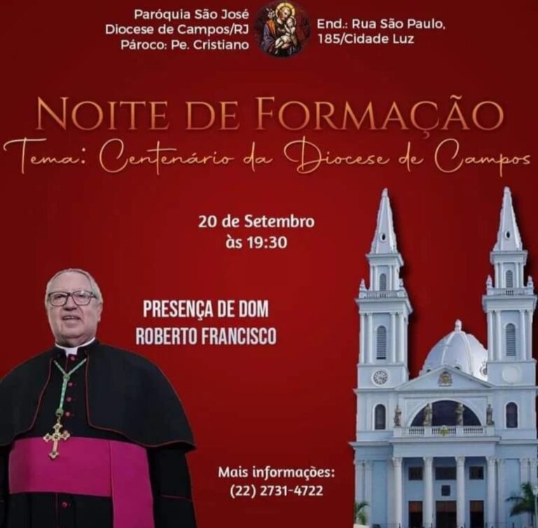 Bispo de Campos participa de Noite de Formação na Paróquia São José