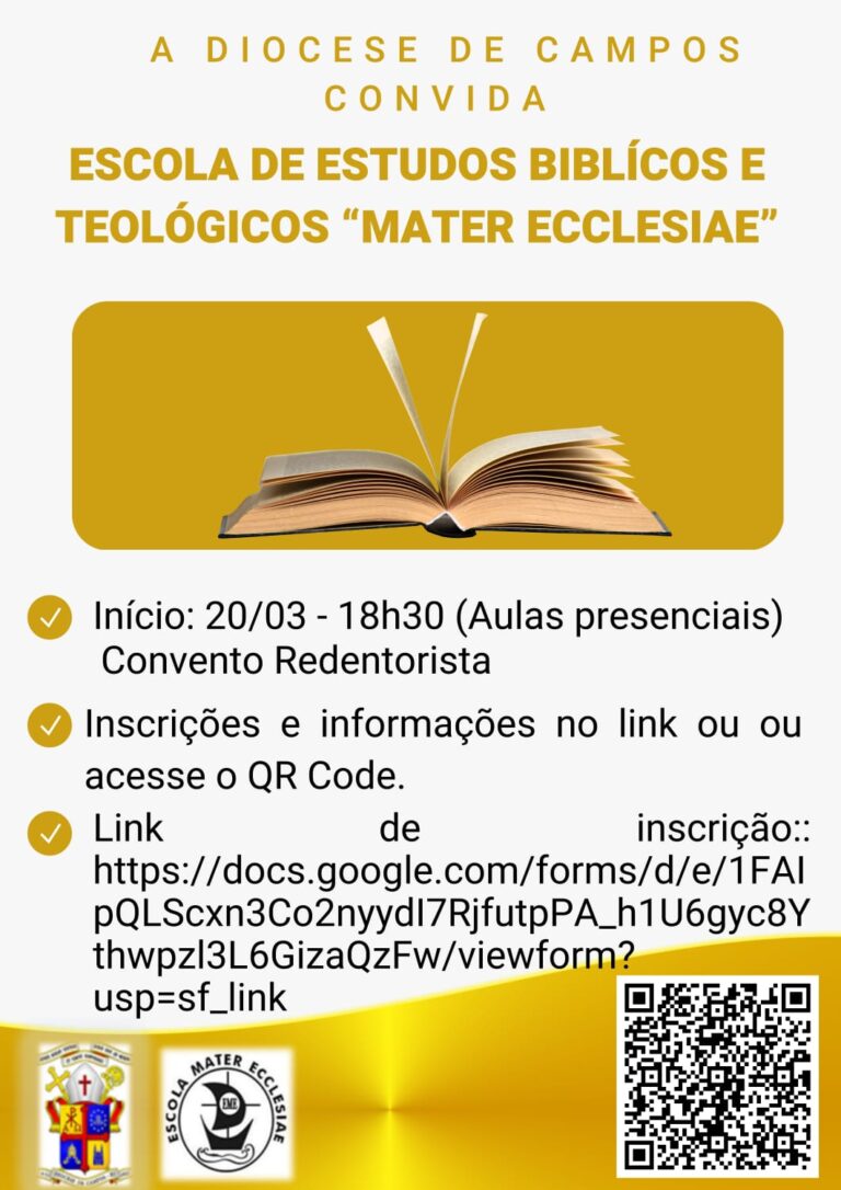 Inscrições abertas: “Mater Ecclesiae” retornará com aulas presenciais