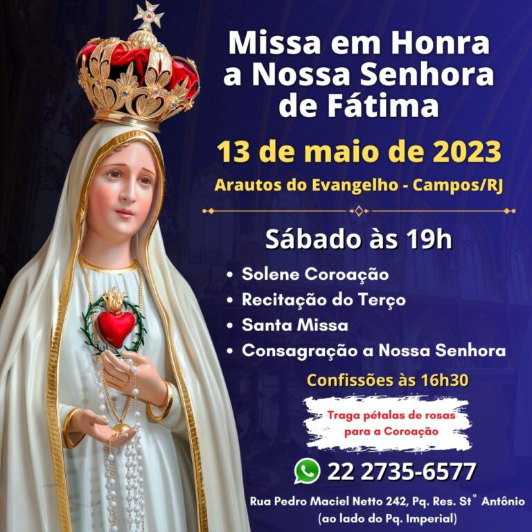 Arautos do Evangelho promove homenagem à Nossa Senhora de Fátima