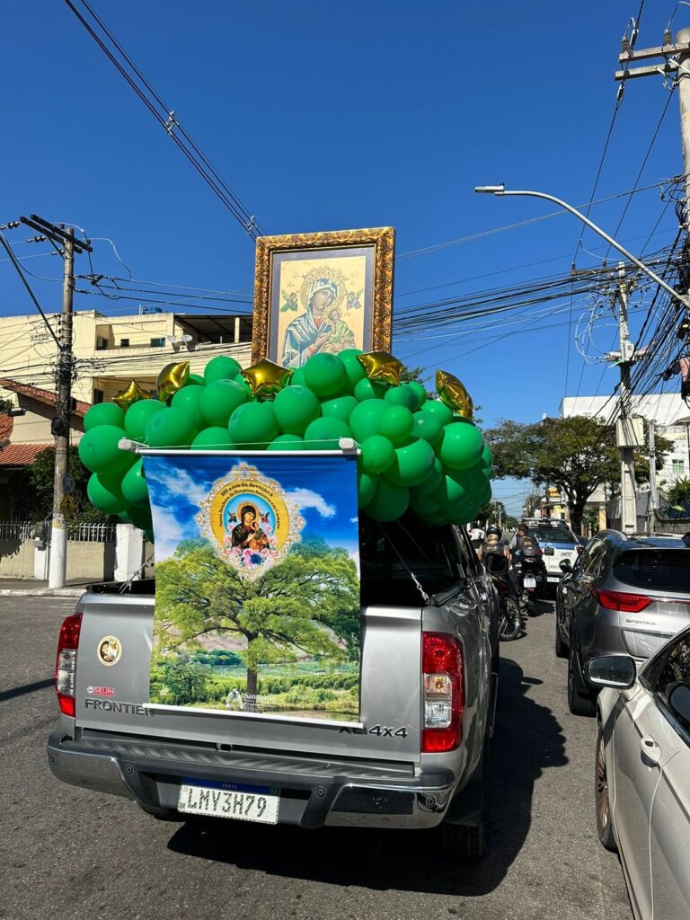 Carreata e Motociata pela Paz no trânsito na abertura da Festa N S Perpetuo Socorro em Campos dos Goytacazes