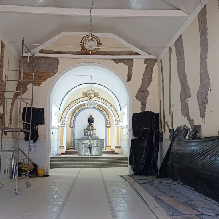 Santuário de Santo Amaro realiza reforma do telhado e do interior da Igreja