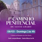 Caminho: Fiéis do Santuário de Santo Amaro participam do I Caminho Penitencial saindo do Mosteiro de São Bento